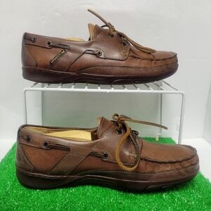 Mephisto Spinnaker Boat Shoes Brown Mens Size 8.5 Leather Preppy Comfort Casual